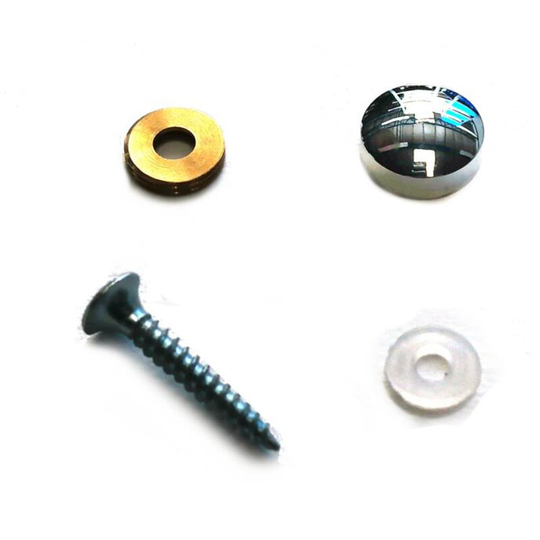 GTV - Fixing Elements for Glass and Mirrors Small Supports - Colour Chrome - Pack of 8