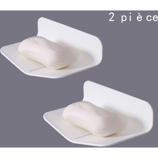 Piece Rubber Soap Dish No Drilling Self-Draining Soap Disc for Bathroom Soap Saver Shower