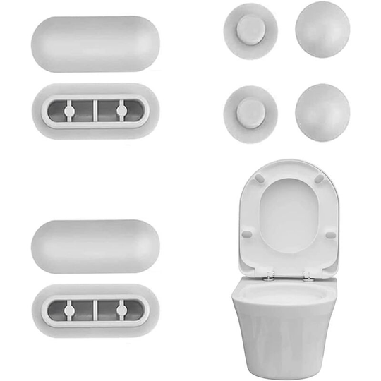 4 Pcs Betterlife Plastic Toilet Seat Pad,with 4 Toilet Lid Spacers Heavy Duty Toilet Seat Bumpers Toilet Seat Buffer Anti-shock for Toilet Lid Cover