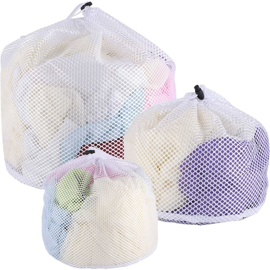 3pcs Laundry Net, Laundry Bags with Drawstring Reusable Mesh Laundry Bag for Washing Machine Blouse, Underwear, Bra, Socks, Stockings, Underwear,