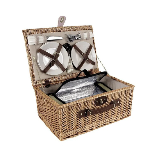 Insulated Picnic Basket Service for 4