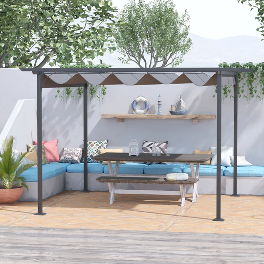 Pineland 3.5m x 3.5m Metal BBQ Gazebo