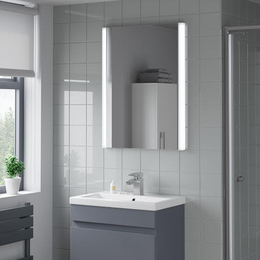 Artis Sol LED Bathroom Mirror with Demister Pad 800 x 600mm - Mains Power