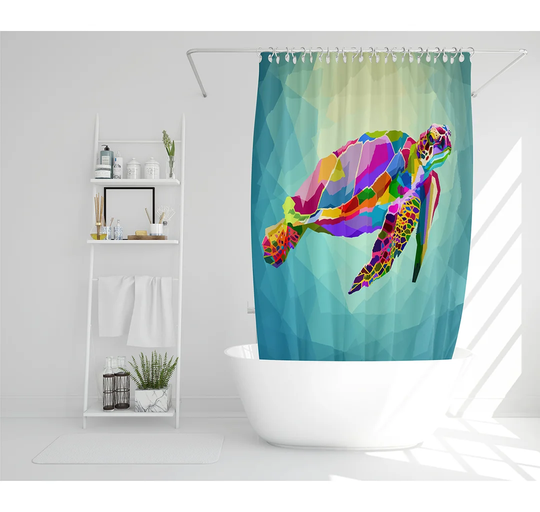 Eliyahu Polyester Shower Curtain