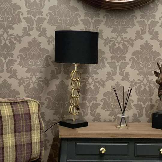 54cm Black/Gold Table Lamp