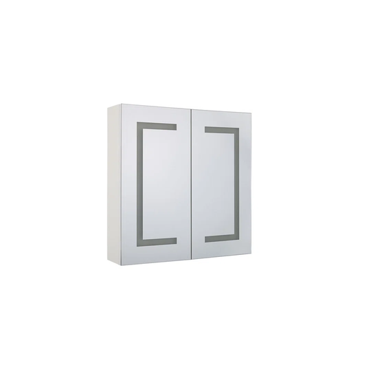Kennelly 60cm x 60cm Surface Mount Mirror Cabinet with LED Lighting