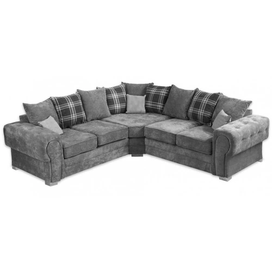 Agatha-Alice Verona 250" Wide Chenille Symmetrical Corner Sofa