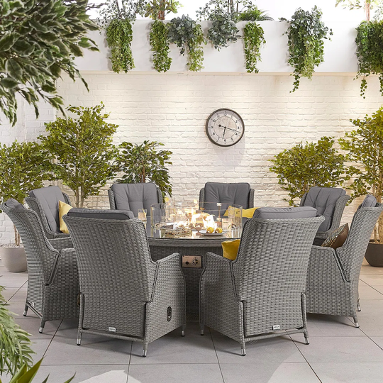 Melara 8 Seater Dining Set with Cushions
