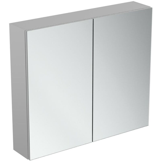 Ideal Standard 2-Door Mirror Cabinet 800mm Wide - Aluminium