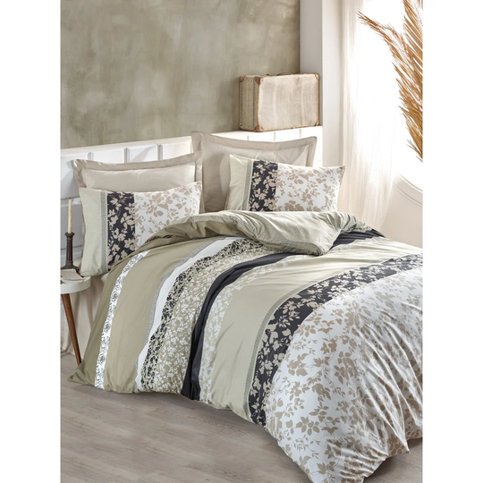 Deshaun Beige 100% Cotton Duvet Cover Set