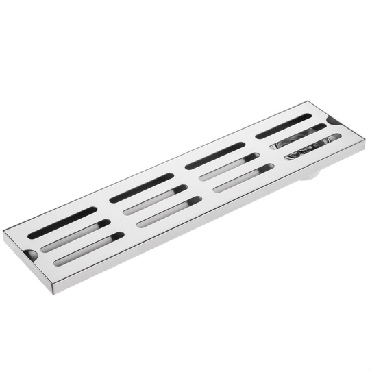 40x10cm floor drain gutter with matte stainless steel grid - Primematik