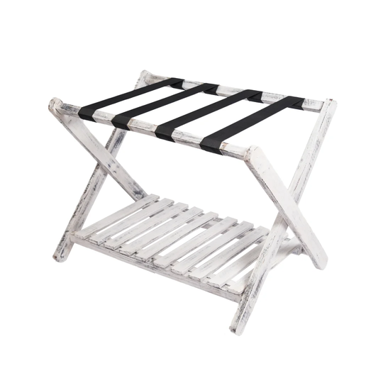 Centrahoma Foldable Mango Wood Luggage Rack