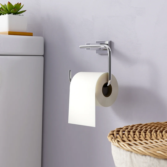 GROHE Essentials Cube toilet paper holder, chrome finish, concealed fastening 40507001