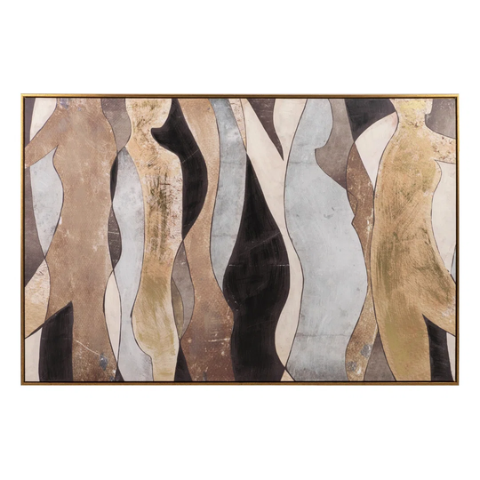 Silhouette Canva With Golden Frame 120x3,5x80 Cm