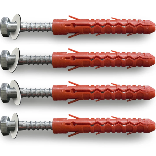 WFX Utility 20 X M10x100x5 Coach Bolt Screw Zinc Plated Wood Masonry Rawlplug Washer Hex Head Fixing 4 X 100Mm Rawl Plug