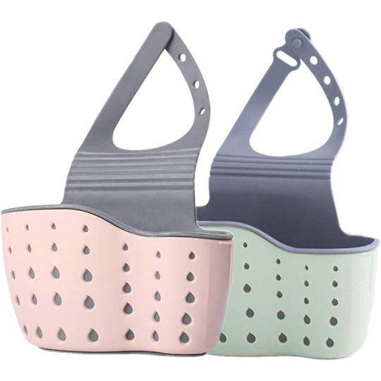 2 Pieces Sink Drain Rack, Sink Organizer Sink Filter Shelf Sink Sponge Holder Sink Rack Basket, for Vegetable Fruit Kitchen Strainer Tea Strainer