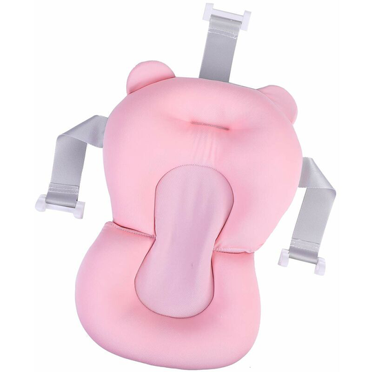 Ilovemilan - Baby Bath Pad , Adjustable Non-Slip Infant Bath Support Seat , Baby Bath Pillow for Bathtub - Pink