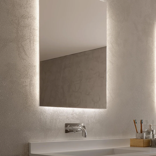 Wall Bathroom Mirror Without Frame, Frameless Rectangular Wall-Mounted Mirror, Living Room Bedroom And Entrance Quality Mirror For Walls 120X75 Cm