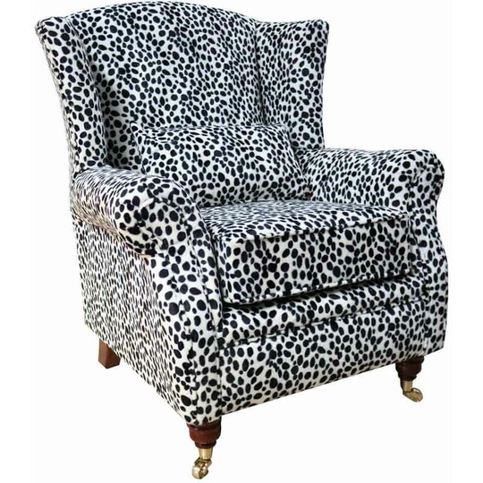 Wing Chair Fireside High Back Armchair Dalmation
