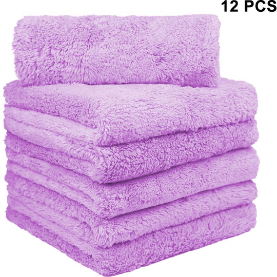 12pcs Kitchen Dish Towels, Microfiber Cleaning Cloth, Double-Sided Microfiber Towel Lint-Free, Super Absorbent and Dry Quickly, Suitable for Kitchen,