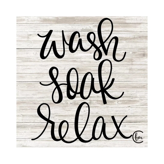 Wash Soak Relax by Fearfully Made Creations - Wrapped Canvas Graphic Art