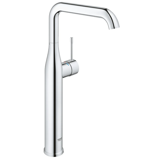 GROHE Essence basin tap, smooth body, extra high spout, 0°/150°/ 360° adjustable swivel range, GROHE EcoJoy, GROHE AquaGuide 32901001