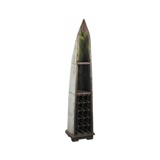 Enis 12 Bottle Solid Wood Floor Wine Bottle Rack in Black