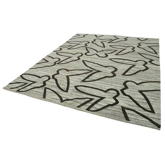 Bryson Scrap Hand-Knotted Cotton/Wool Grey/Black Rug
