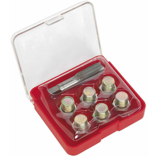 Loops - Oil Drain Plug Thread Repair Set - M15 x 1.5mm Tap - Sump Gearbox & Drain Plug