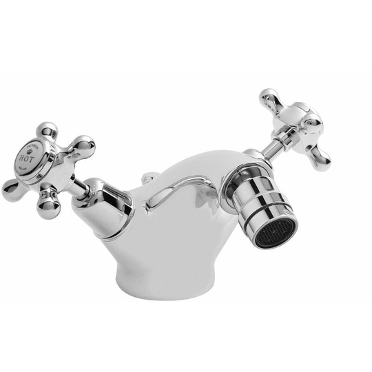 BC Designs Victrion Crosshead Mono Bidet Mixer Tap - Brushed Nickel - CTB035BN - Brushed Nickel