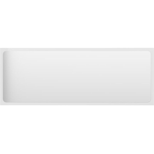 Bathroom Mirror High Gloss White 100x1.5x37 cm Engineered Wood Vidaxl White