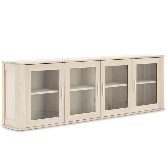 Babcock Wall Mounted Curio 4 Section Cabinet
