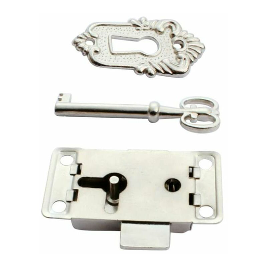 Lock With Key And Screw Cabinet Lock Antique1PCS Cabinet Lock Decorative FurnitureSilver