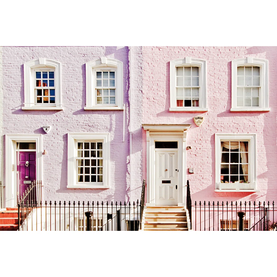 London Pink and Purples Houses Crop by Keri Bevan - Wrapped Canvas Photograph