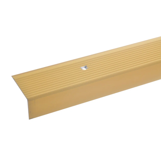 Abbottson Metal 2 cm Thick x 4 cm Wide x 135 cm Length Stair Nose in Gold