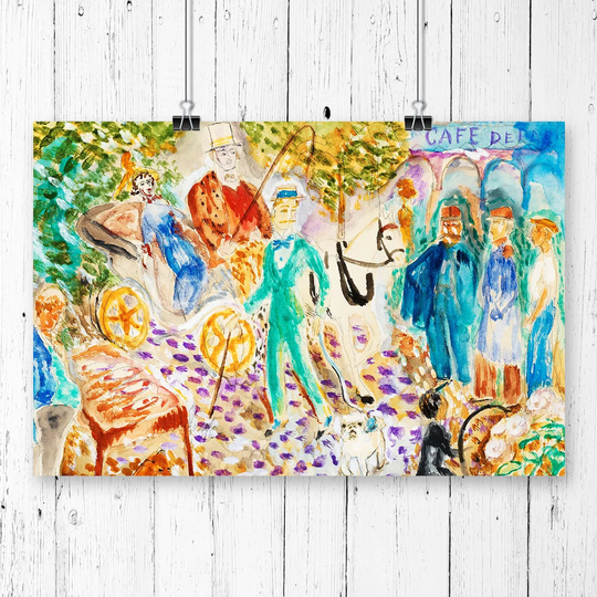 'Parisergata' by Nils von Dardel Painting Print