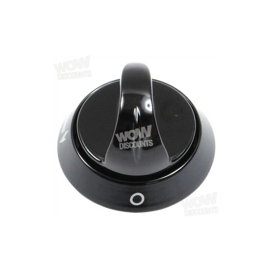 Cannon Hob Black Hotplate Control Knob. Genuine Part Number C00241661