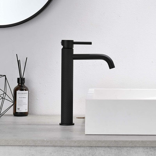 Swyeoot - Black Bathroom Faucet - Single Handle Mixer Tap - Bathroom Faucet - Bathroom Faucet - Cold and Hot Water