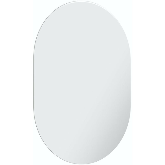 Bevelled edge oval mirror 70 x 50cm - Silver - Accents
