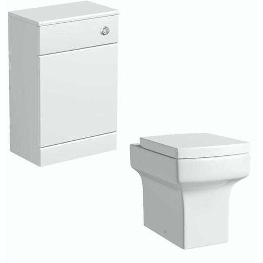 Eden white back to wall unit and Wye toilet with soft close seat - White - Orchard