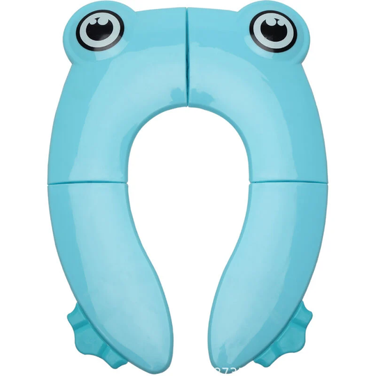 Foldable Potty Toilet Seat, Portable Travel Toddler Toilet Trainer Seats (Blue)