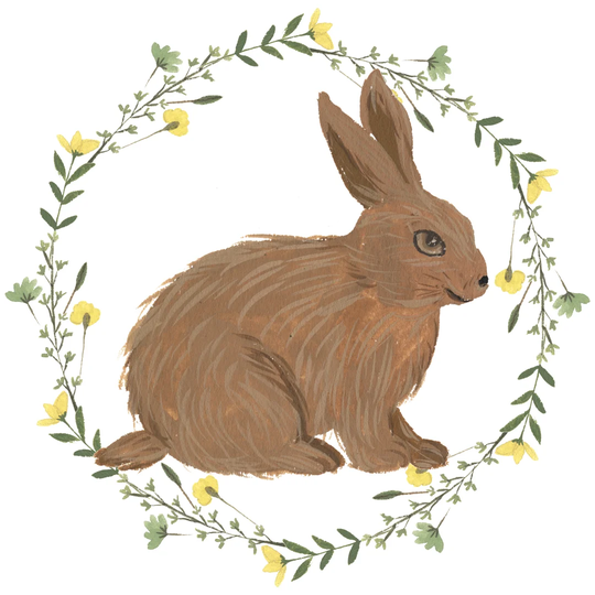 Happy Bunny Day III by Melissa Wang - Wrapped Canvas Painting