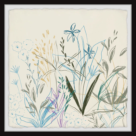 "Let''s Pick Flowers" Framed Painting Print