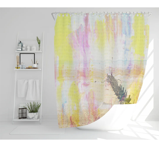 Colourful Beach Designer Shower Curtain
