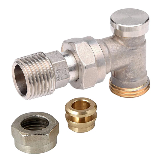 Symple Stuff 15mm Rlv-d Lockshield Valve With Compression Fittings For 15mm Pipe