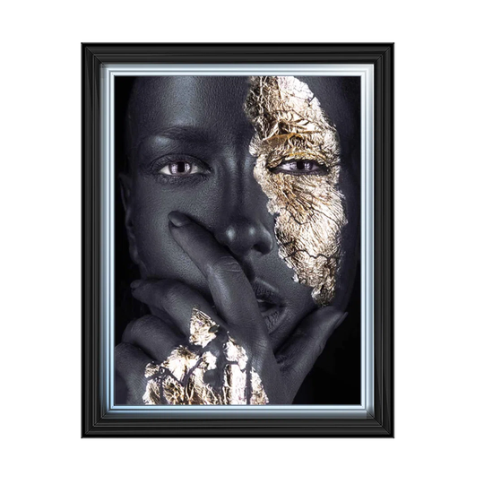 Gold Leaf Portrait | - Picture Frame Graphic Art