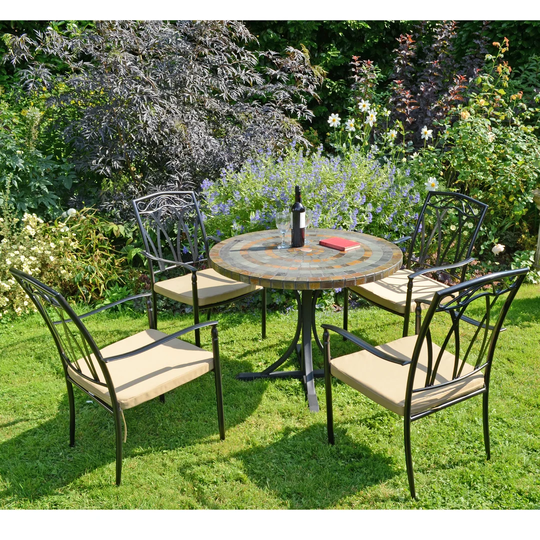 Amelianna 4 Seater Dining Set with Cushions