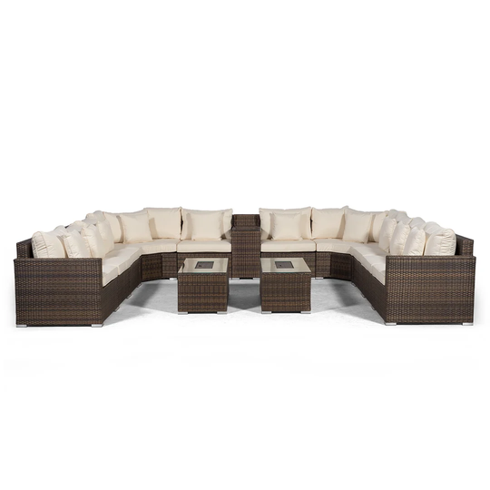 Villasenor 10 Seater Rattan Corner Sofa Set