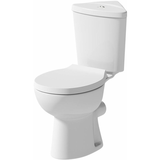 Affine - Close Coupled Bathroom Corner Toilet Space Saving wc Pan Soft Close Seat Cistern
