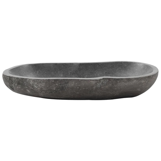 Trafton Grey Stone Handmade Oval Bathroom Sink